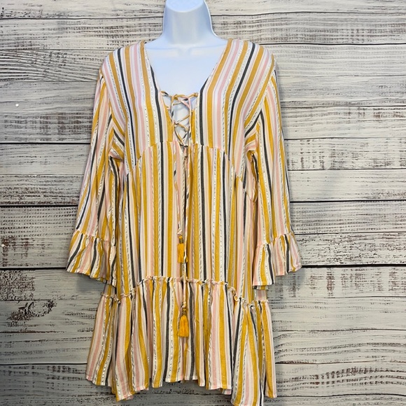 blue island Other - NWT Blue Island Striped Swimsuit Coverup Dress Medium
